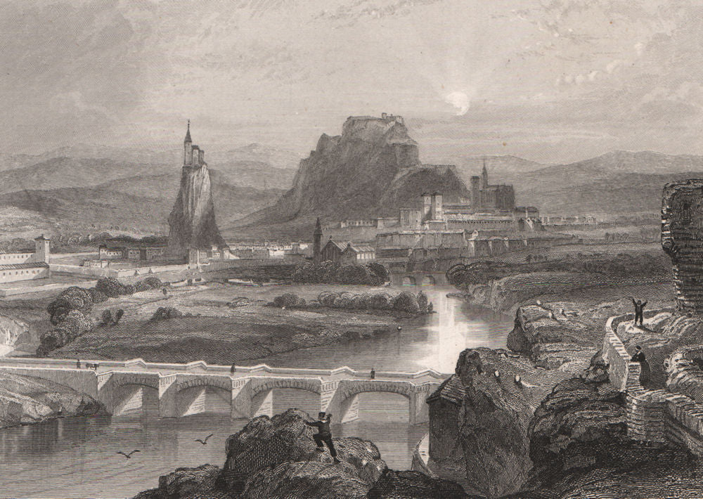 LE PUY EN VELAY. Haute-Loire 1844 old antique vintage print picture